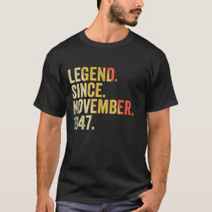 Legende sinds november 1947 75 jaar oud 75e geboor t-shirt