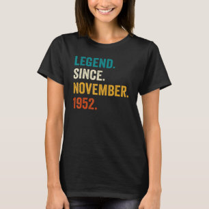 Legende sinds november 1952 70e verjaardag 70 jaar t-shirt