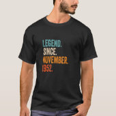Legende sinds november 1952 70e verjaardag t-shirt (Voorkant)