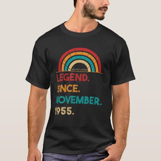 Legende sinds november 1955 67e geboortedag gift B T-shirt (Voorkant)