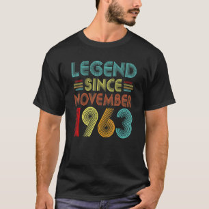 Legende sinds november 1963 59e geboortedag retro t-shirt