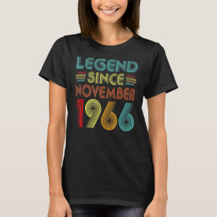 Legende sinds november 1966 56e verjaardag retro 5 t-shirt
