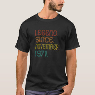 Legende sinds november 1971 51e verjaardag 51 jaar t-shirt