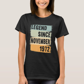 Legende sinds november 1972 50 Jaar 50s 50 Geboort T-shirt