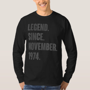 Legende sinds november 1974 48 jaar oud en 48e geb t-shirt