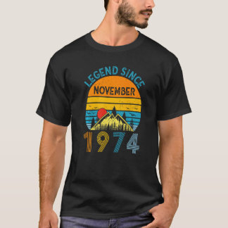 Legende sinds november 1974 48e verjaardag 48 jaar t-shirt