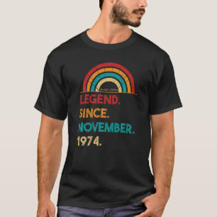 Legende sinds november 1974 48e verjaardag, gebore t-shirt