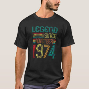 Legende sinds november 1974 Retro 48 jaar oud 48th T-shirt