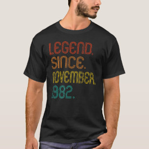 Legende sinds november 1982 40e verjaardag 40 jaar t-shirt