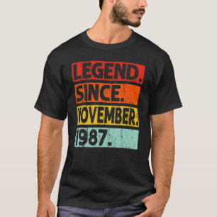 Legende sinds november 1987 35e verjaardag Y T-shirt