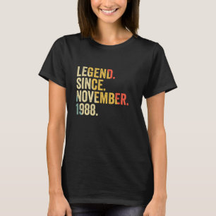 Legende sinds november 1988 34 jaar oud en 34 jaar t-shirt