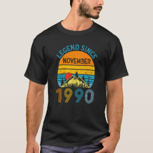 Legende sinds november 1990 32e verjaardag 32 jaar t-shirt