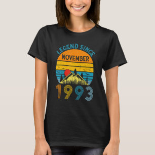 Legende sinds november 1993 29e verjaardag 29 jaar t-shirt