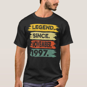 Legende sinds november 1997 25e verjaardag 25 jaar t-shirt
