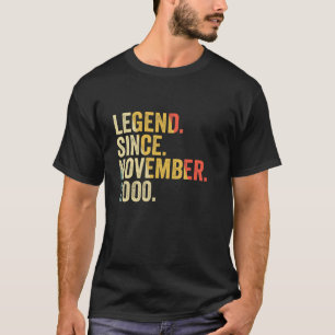 Legende sinds november 2000 22 jaar oud en 22 jaar t-shirt