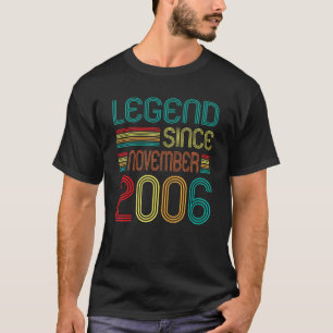 Legende sinds november 2006 Retro 16 jaar oud 16 T-shirt