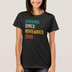 Legende sinds november 2009 13e verjaardag 13 jaar t-shirt