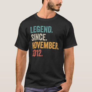 Legende sinds november 2012 10e verjaardag 10 jaar t-shirt