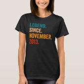 Legende sinds november 2013 9e verjaardag 9 jaar O T-shirt (Voorkant)