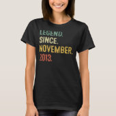 Legende sinds november 2013 9e verjaardag 9 jaar O T-shirt (Voorkant)