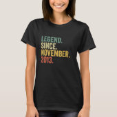 Legende sinds november 2013 9e verjaardag 9 jaar O T-shirt (Voorkant)