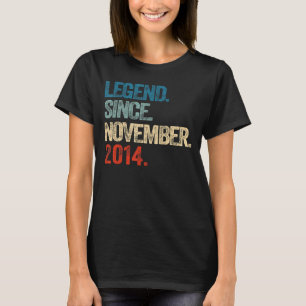 Legende sinds november 2014 8 jaar oud op de achts t-shirt