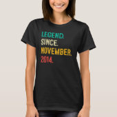 Legende sinds november 2014 8e verjaardag 8 jaar O T-shirt (Voorkant)