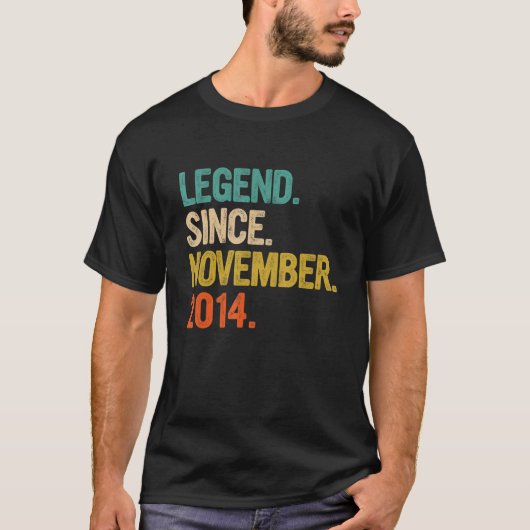 Legende sinds november 2014 8e verjaardag 8 jaar O T-shirt (Voorkant)