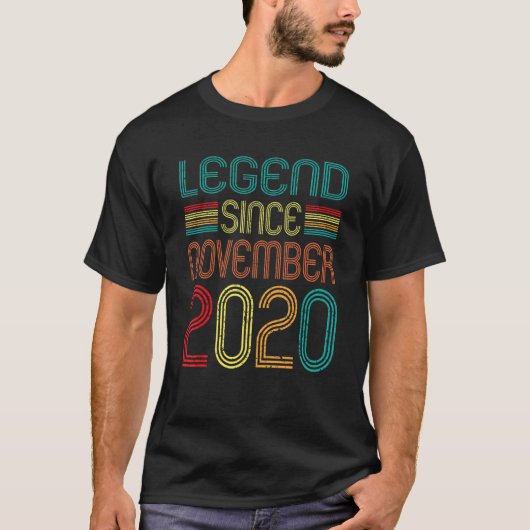 Legende sinds november 2020 Retro 2 jaar oud 2e B T-shirt (Voorkant)