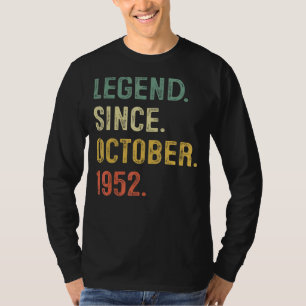 Legende sinds oktober 1952 70e verjaardag 70 jaar  t-shirt