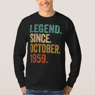Legende sinds oktober 1959 63 jaar oud en 63e verj t-shirt