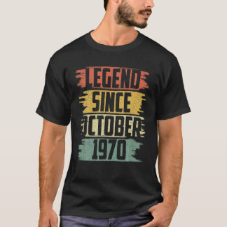 Legende sinds oktober 1970 50 jaar oud 50e verjaar t-shirt