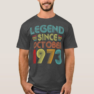 Legende sinds oktober 1973 49 jaar oud en 49 jaar  t-shirt