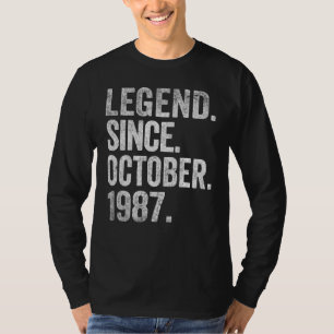 Legende sinds oktober 1987 35 jaar oud en 35 jaar t-shirt