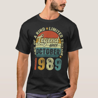 Legende sinds oktober 1989 33 jaar oud en 33 jaar  t-shirt