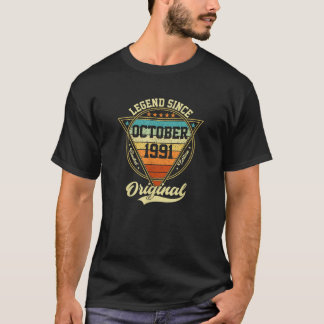 Legende Sinds oktober 1991 30e verjaardag Vintage T-shirt