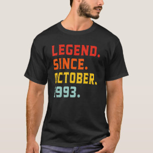 Legende sinds oktober 1993 29e verjaardag 29 t-shirt