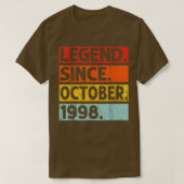 Legende sinds oktober 1998 24e verjaardag 24 jaar  t-shirt (Design voorkant)