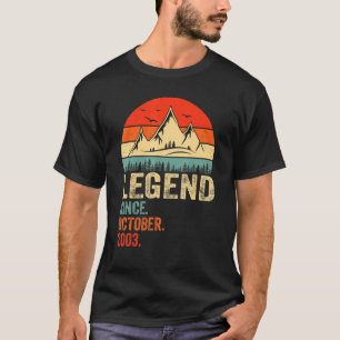 Legende sinds oktober 2003 Retro 19 jaar oud T-shirt