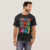 Legende sinds oktober 2007 vogelretro V T-shirt (Voorkant volledig)