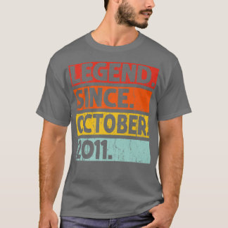 Legende sinds oktober 2011 11e verjaardag 11 jaar  t-shirt