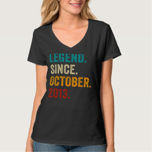 Legende sinds oktober 2013 9e verjaardag 9 jaar ou t-shirt