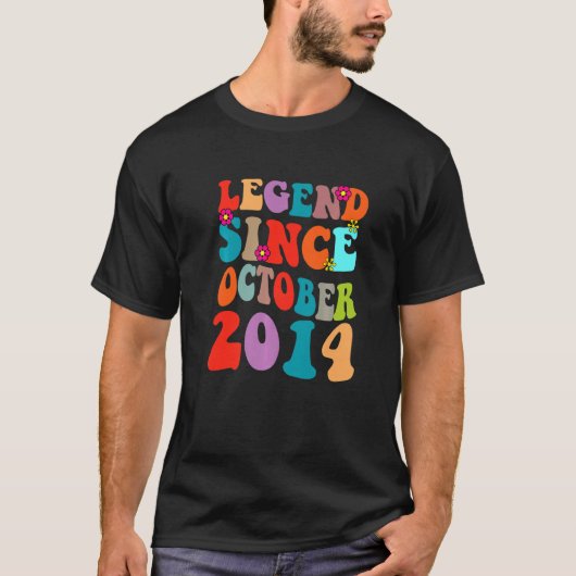 Legende sinds oktober 2014 vogelretro V T-shirt (Voorkant)