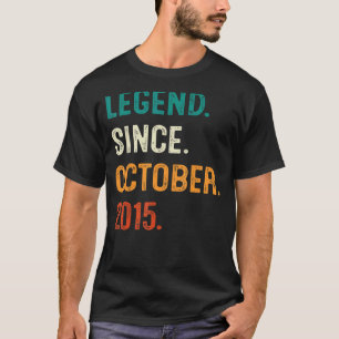 Legende sinds oktober 2015 7e verjaardag van 7 jaa t-shirt