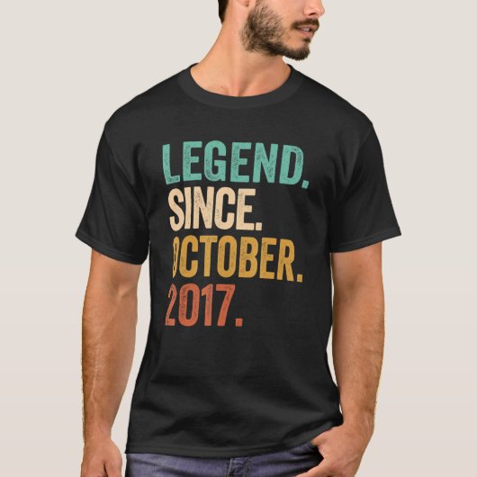Legende sinds oktober 2017 5 jaar oud op de vijfde t-shirt (Voorkant)