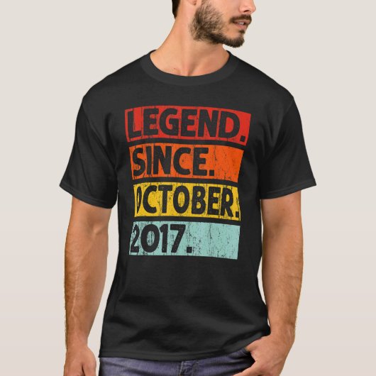 Legende sinds oktober 2017 5e verjaardag 5 jaar ou t-shirt (Voorkant)