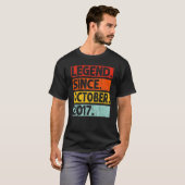 Legende sinds oktober 2017 5e verjaardag 5 jaar ou t-shirt (Voorkant volledig)
