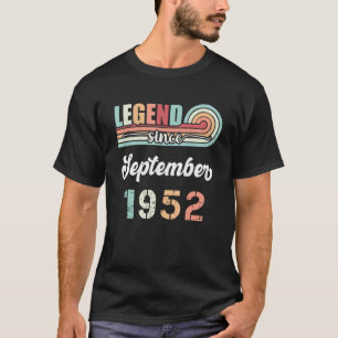 Legende sinds september 1952 70 jaar oude Vintage T-shirt