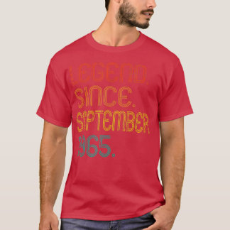 Legende sinds september 1965 57 jaar oude geschenk t-shirt