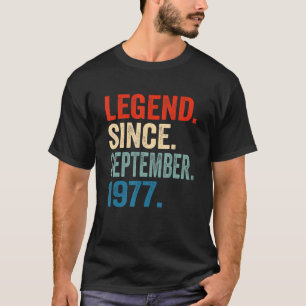 Legende sinds september 1977 45e verjaardag 45 jaa t-shirt